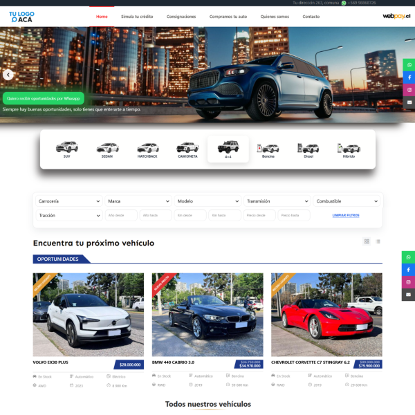 AUTOMOTORA<br>Diseño clásico filtro horizontal